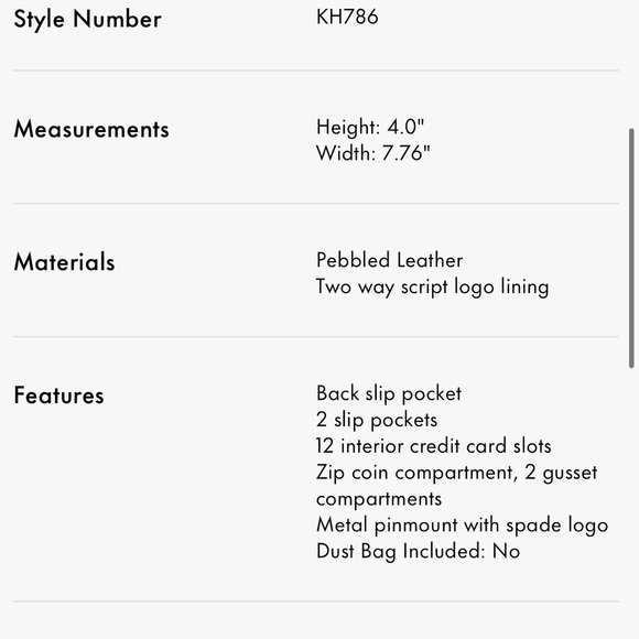 NWOT Kate Spade Leila Large Continental
Wallet Black New York Pebble Leather - Picture 6 of 6